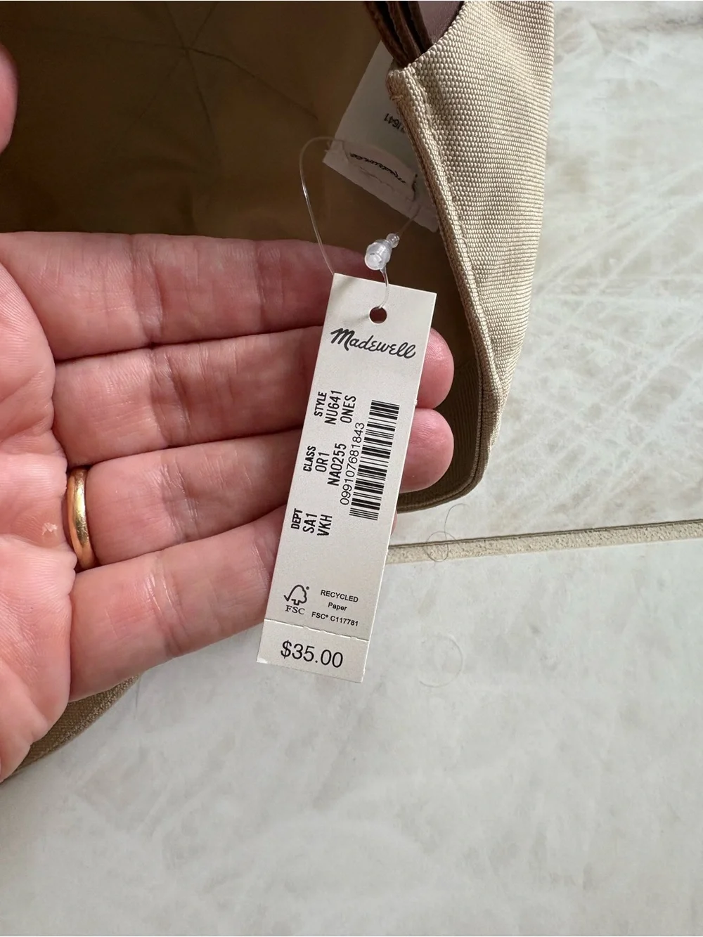 Madewell Canvas Baseball Hat